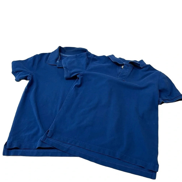 Set of 2 Kids Blue Polo Shirts size Medium 8/10 - Picture 1 of 12